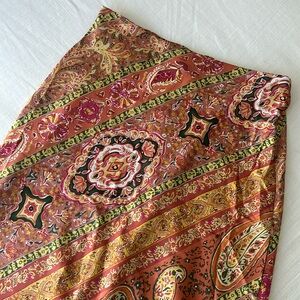 midi bias silk skirt